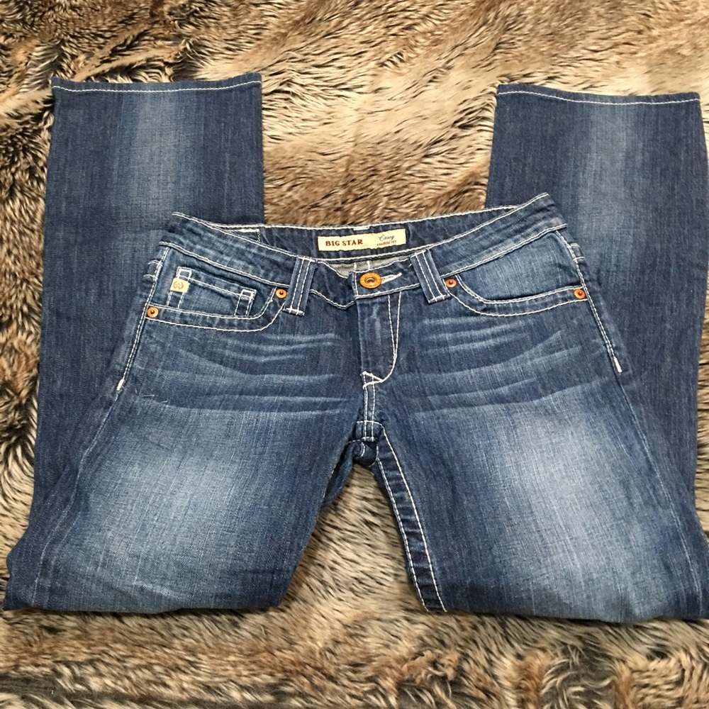 Big Star Casey Low Rise Boot Cut Denim Blue Jeans Woman’s Size 27 R